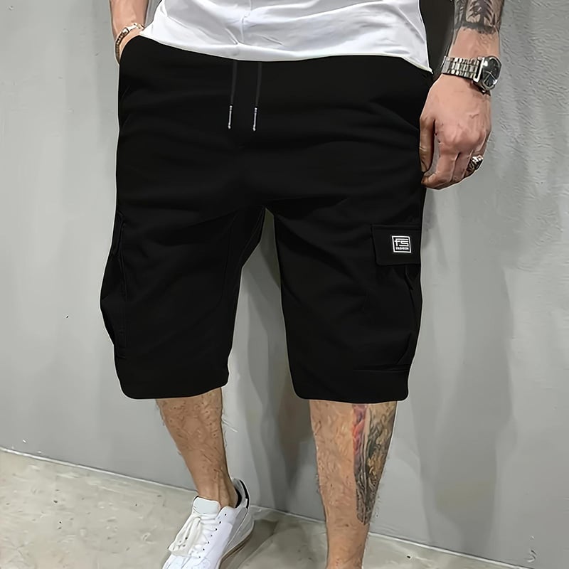 🔥🔥Customer Favorite Men's Shorts Set Khaki Black & Green Slanted Pockets