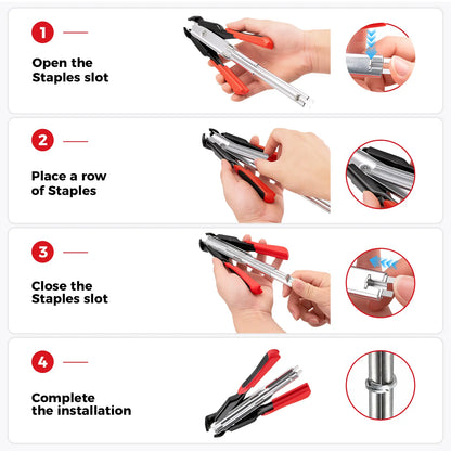 🐷 Hog Ring Pliers Kit – 100/2500PCS C Clips & 3/4" Staples for Fencing, Pet Cages, Upholstery & Car Seat Repair 🔧
