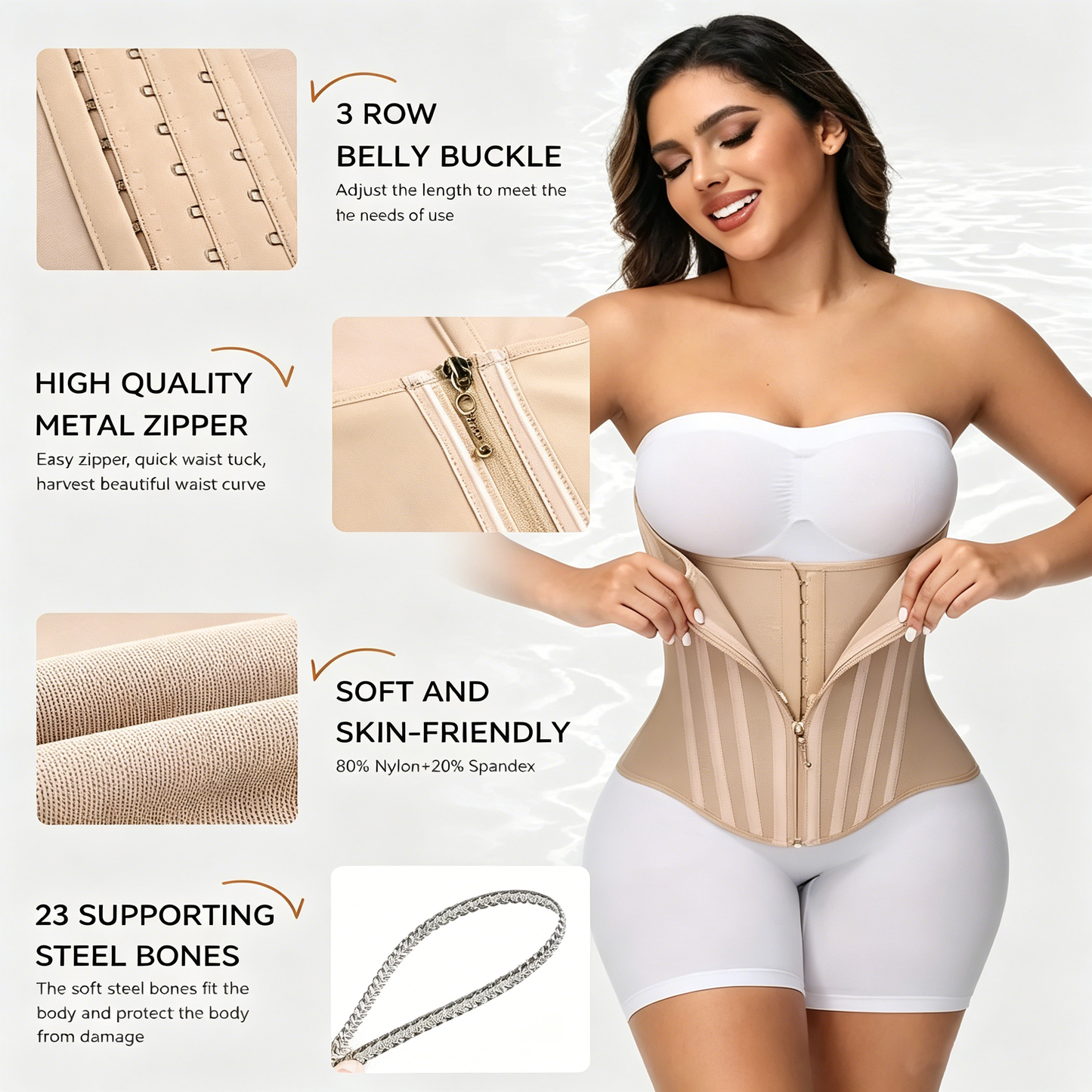 🔥✨ Snatch Your Waist Instantly — Waist Trainer Corset Shapewear 💃