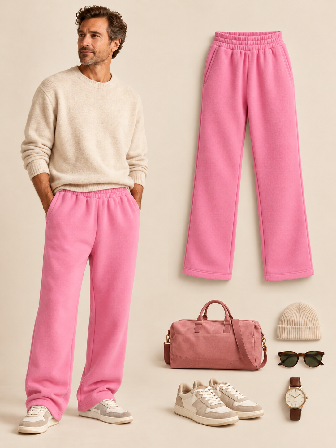 👖 Men's Wide-Leg Lounge Pants | Elastic Waist & Trendy Prints ✨