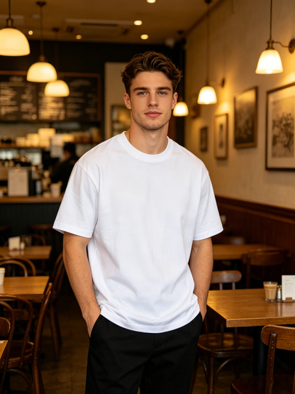 Men's Micro French Terry Oversized T-Shirt Fabric Top
