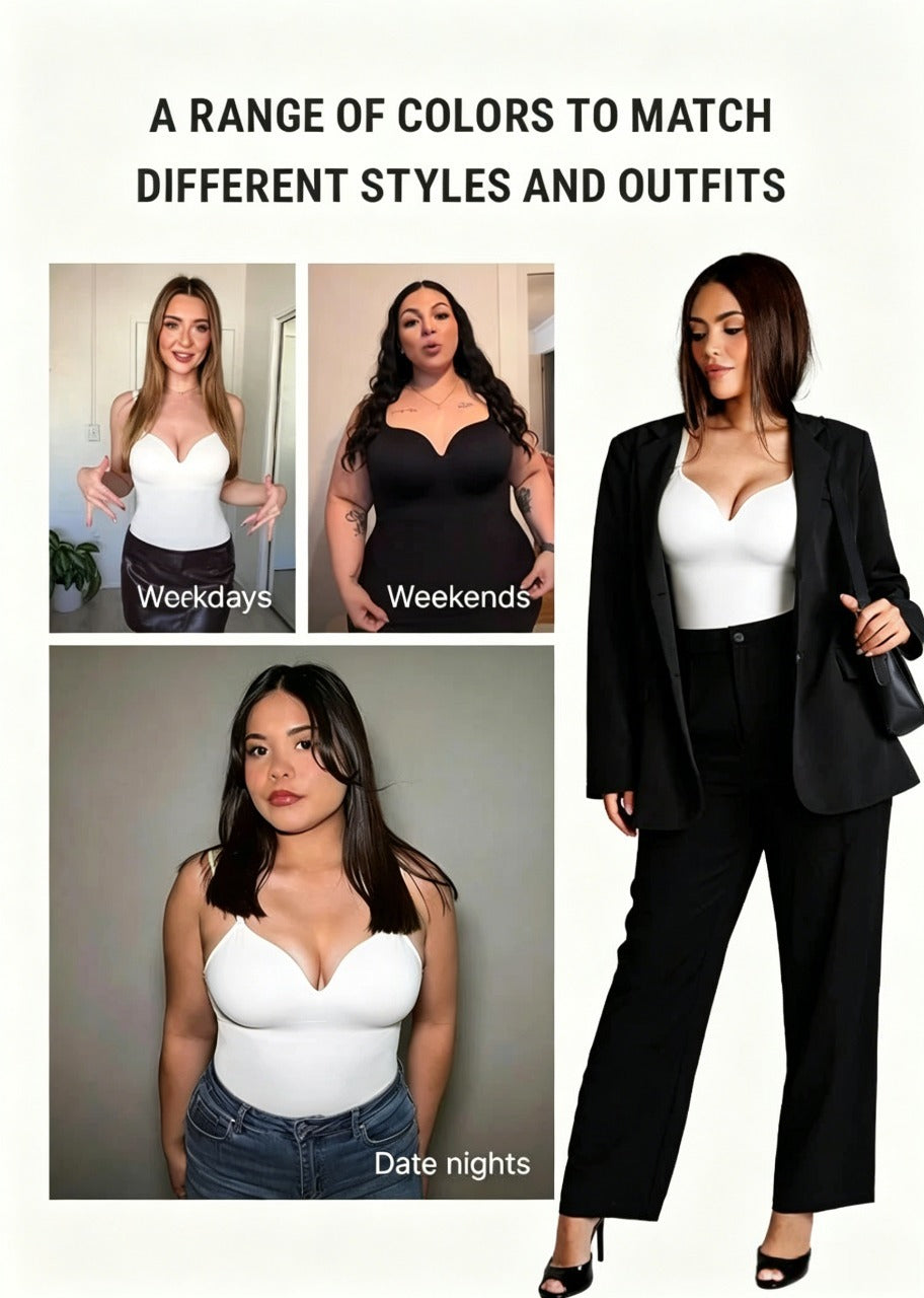 Women's Built-in-Bra Sleeveless Bodysuit