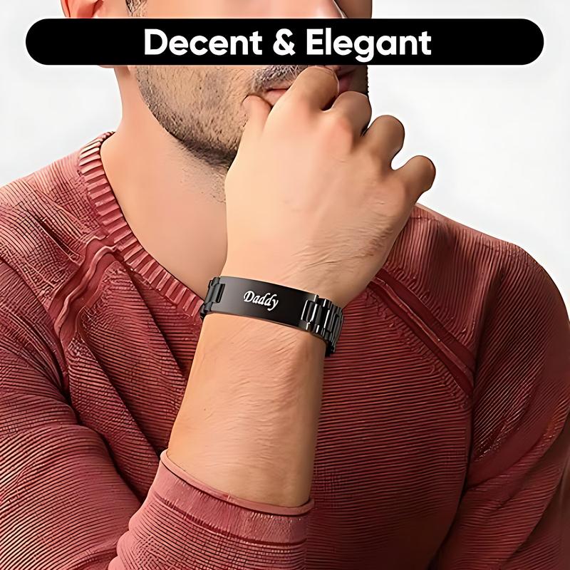 Masculine Watch Band Link Bracelet Personalized Jewelry