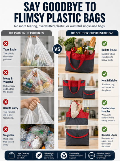 Eco-Friendly Foldable Large Capacity Shopping Bag
