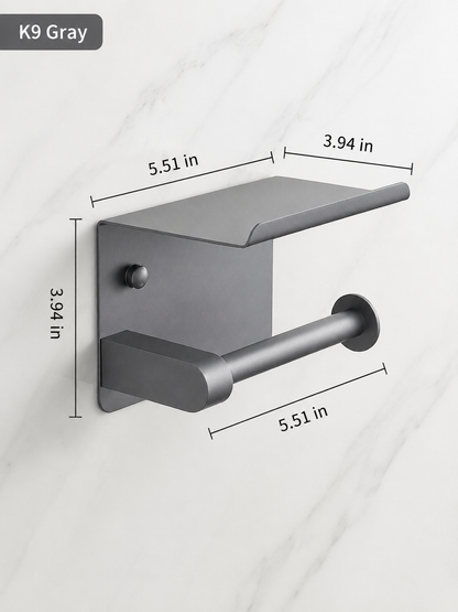 🧻 2pack -2-in-1 Toilet Paper Holder with Shelf – Space-Saving Bathroom Organizer