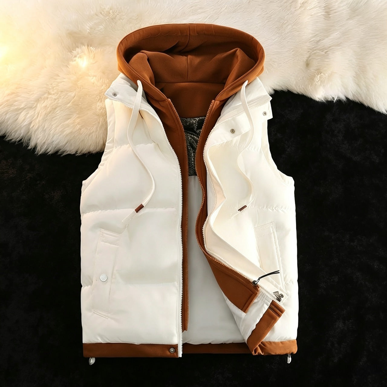 🧥 Cozy 2-in-1 Couple Vest – Warm, Foldable & Chic