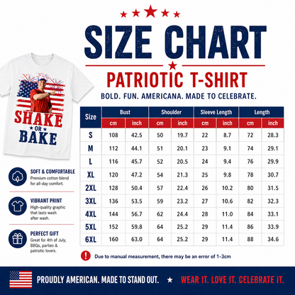🇺🇸🔥2 - PACK Shake and Bake 4th Of July T-Shirt