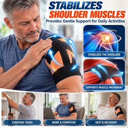 💪 Precut Kinesiology Tape – Senior Shoulder Support 🩹Muscle Strain Relief & Daily Mobility Care for Older Adults 🌿🏃