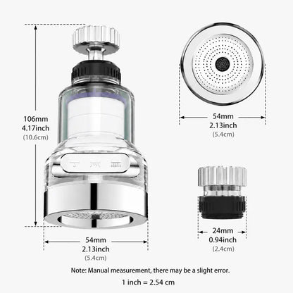 🚰360° Rotating Faucet Filter Attachment — 6-Layer Purification & 3 Water Flow Modes