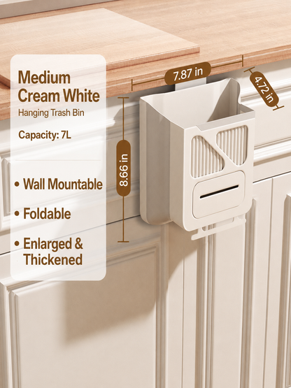 🥕 Hanging Kitchen Trash Bin – Cleaner Countertop Scrap Bin