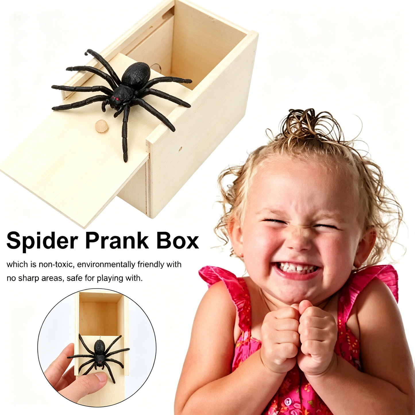 ⚡Hot Sales 49% OFF🔥Wooden Spider Gag Box
