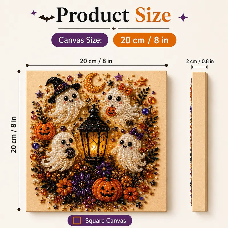 💥 Last Day 49% OFF – 👻✨ Halloween Pearl Art DIY Kit – Turn Tiny Pearls into Spooky-Cute Magic