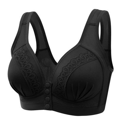 🌸 Wireless Front-Closure Bra – Wide Straps & Full Coverage