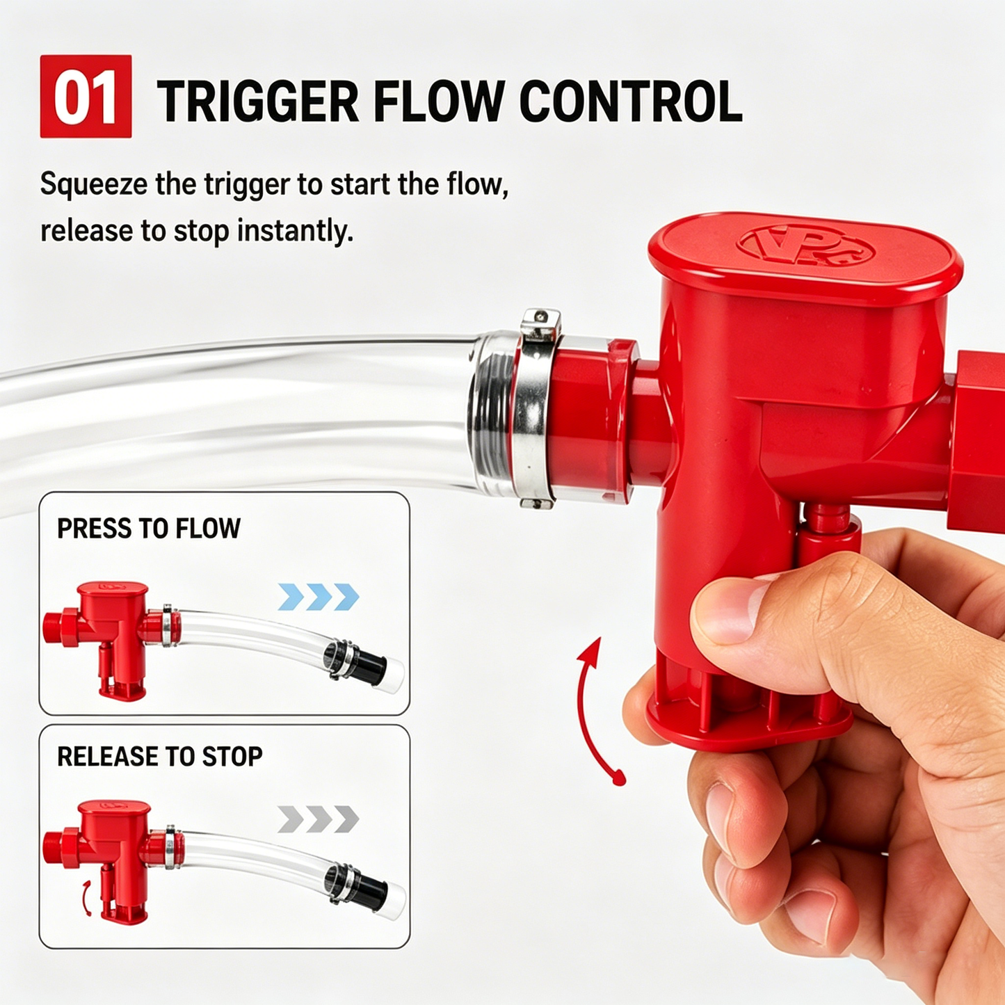 ⛽🔥 FlowControl Trigger Hose™ | Precision Fuel Transfer • Spill-Free Refueling • 2-Pack Value Set