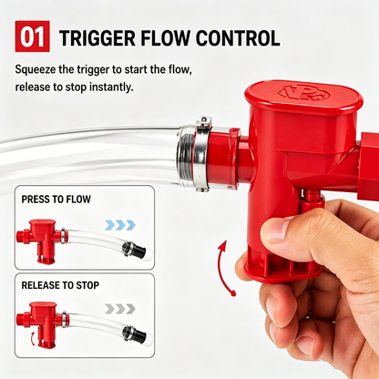 ⛽🔥 FlowControl Trigger Hose™ | Precision Fuel Transfer • Spill-Free Refueling • 2-Pack Value Set