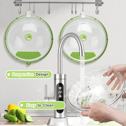 10" Clear Microwave Splatter Cover: Built-in Water Steamer & Steam Vent Lid