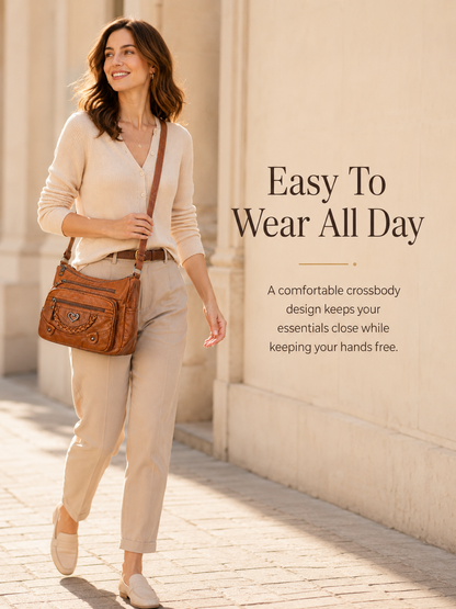 📢📢50% OFF !! ⏰Women's Soft PU Leather Multi-Pocket Crossbody Bag
