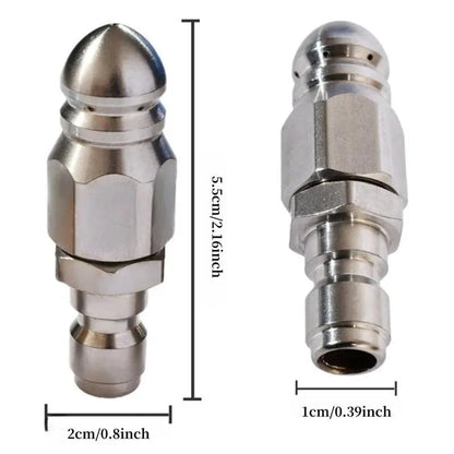 🚿 Powerful Stainless Steel Sewer Jetter Nozzle – Up to 5000 PSI for Deep Drain Cleaning! 💧