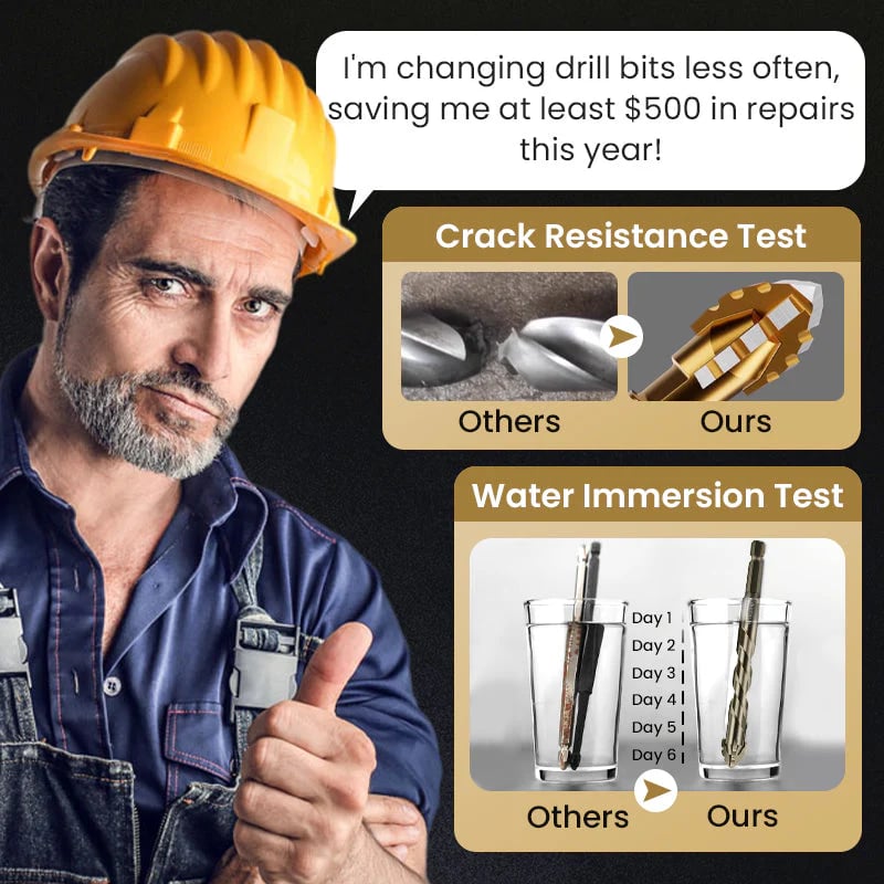 🔥LAST DAY SALE 49% OFF🔥High-Strength 4-Flute Serrated Eccentric Drill Bit Kit