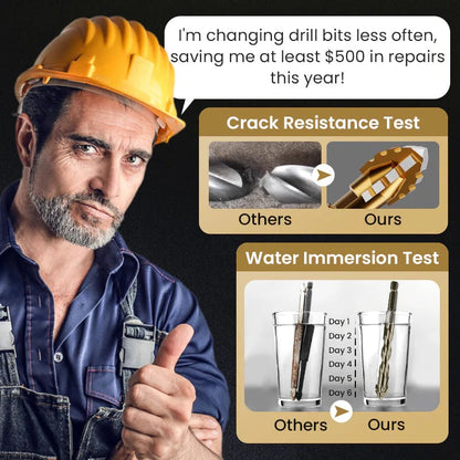 🔥LAST DAY SALE 49% OFF🔥High-Strength 4-Flute Serrated Eccentric Drill Bit Kit