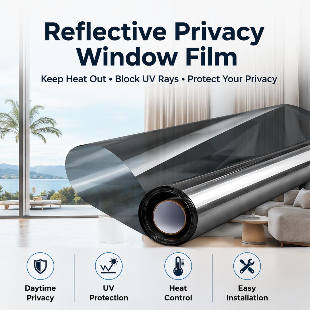 ☀️50% OFF! 🔥 Heat-Insulating Privacy Film – UV Protection, Easy Application & Perfect for Home & Office 🏠