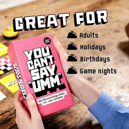 You Can’t Say Umm: A Party Game for Family and Adults, Board Game for Teenagers, Family Word Game