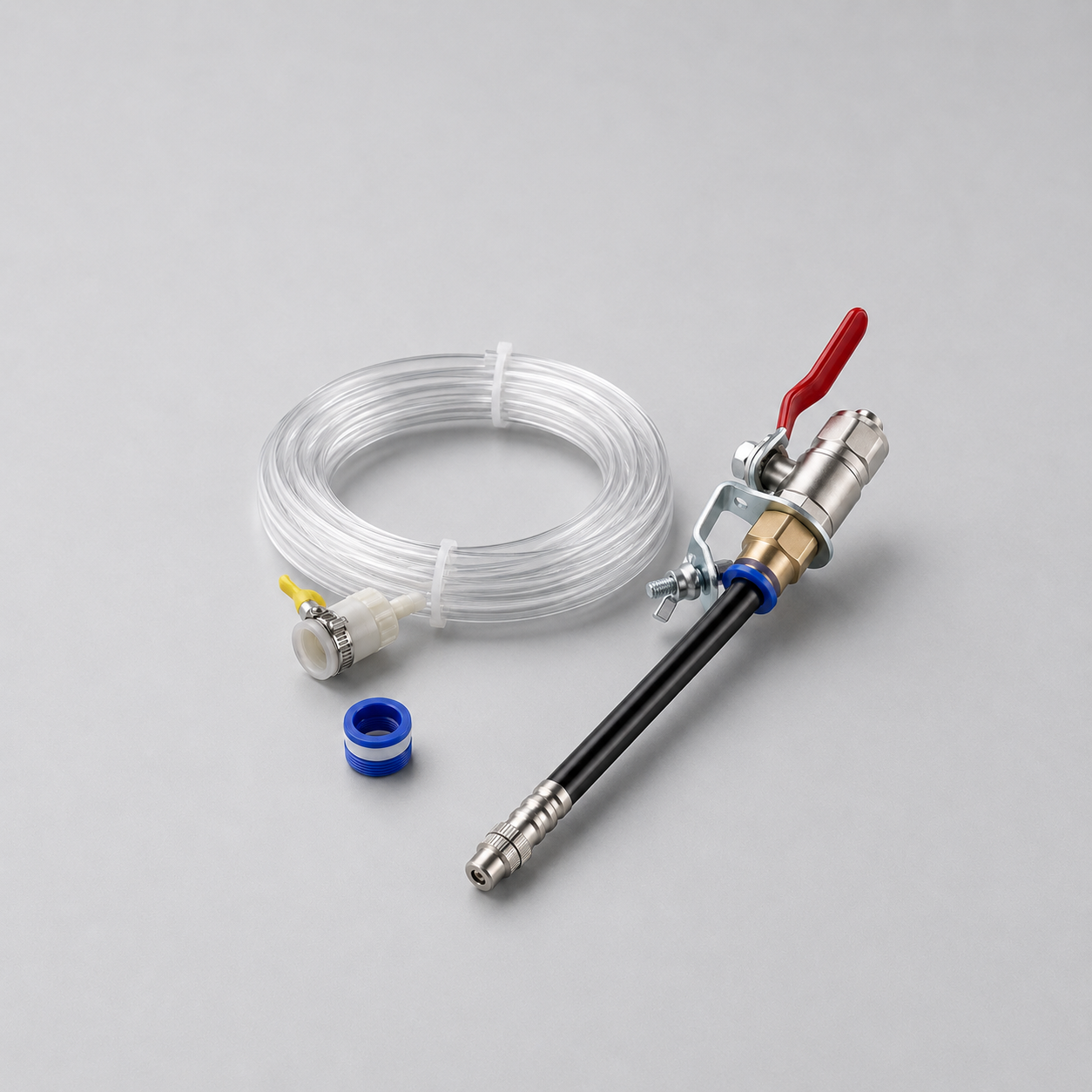 Dual-mode angle grinder sprayer showing fine mist and focused cooling stream
