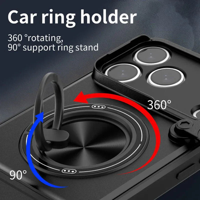 📱🛡️Mecha Push Window Magnetic Case for iPhone – Military Grade Shockproof Cover
