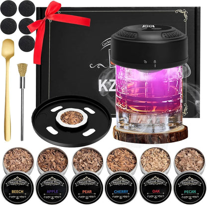 🔥Hot Sale 49% off🌟2026 New Electric Whiskey Smoker Kit with 6 Wood Chips