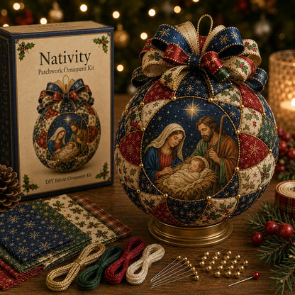 ❤️Beginner-Friendly🎄Christmas Classics Patchwork Ornament DIY Kit