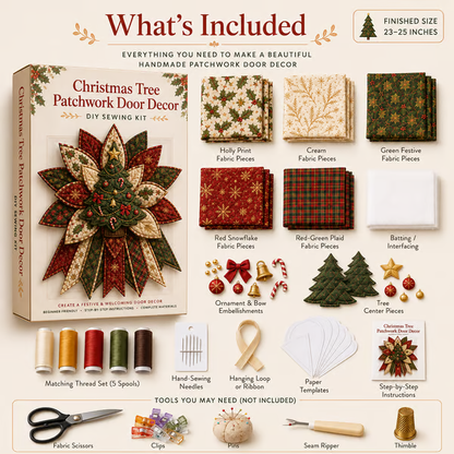 🎄Jumbo Christmas Character Quilted Door Hanger Sewing Kit
