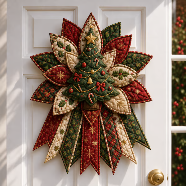 🎄Jumbo Christmas Character Quilted Door Hanger Sewing Kit
