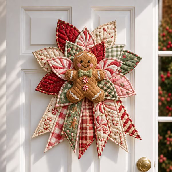 🎄Jumbo Christmas Character Quilted Door Hanger Sewing Kit