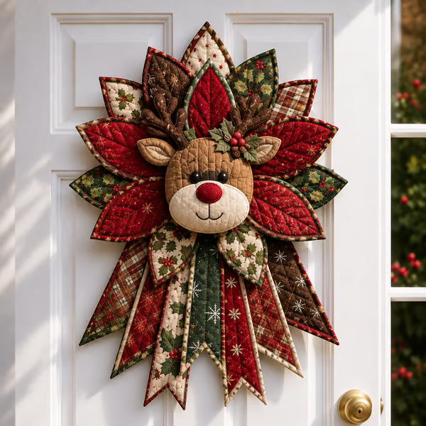 🎄Jumbo Christmas Character Quilted Door Hanger Sewing Kit
