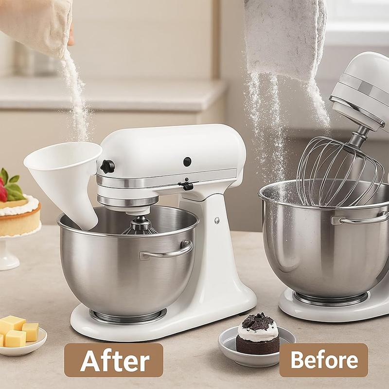 Flour Funnel for KitchenAid Mixer: No More Messy Spills! 🧁✨