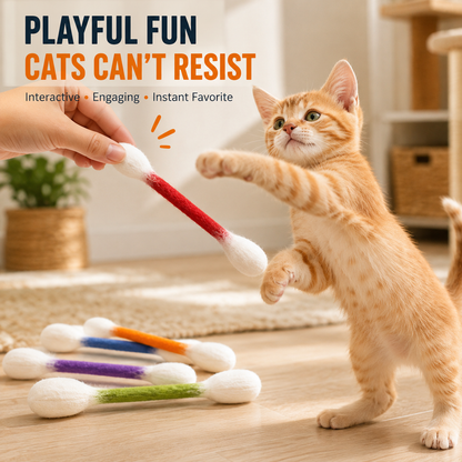 🔥 780K+ Sold | 🐈 Giant Q-Tip Cat Toy | Viral Cat Chew & Play Toy