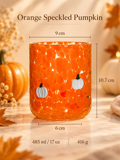 🎃 Festive 3D Appliqué Glass Tumbler – Halloween & Christmas Holiday Drinkware