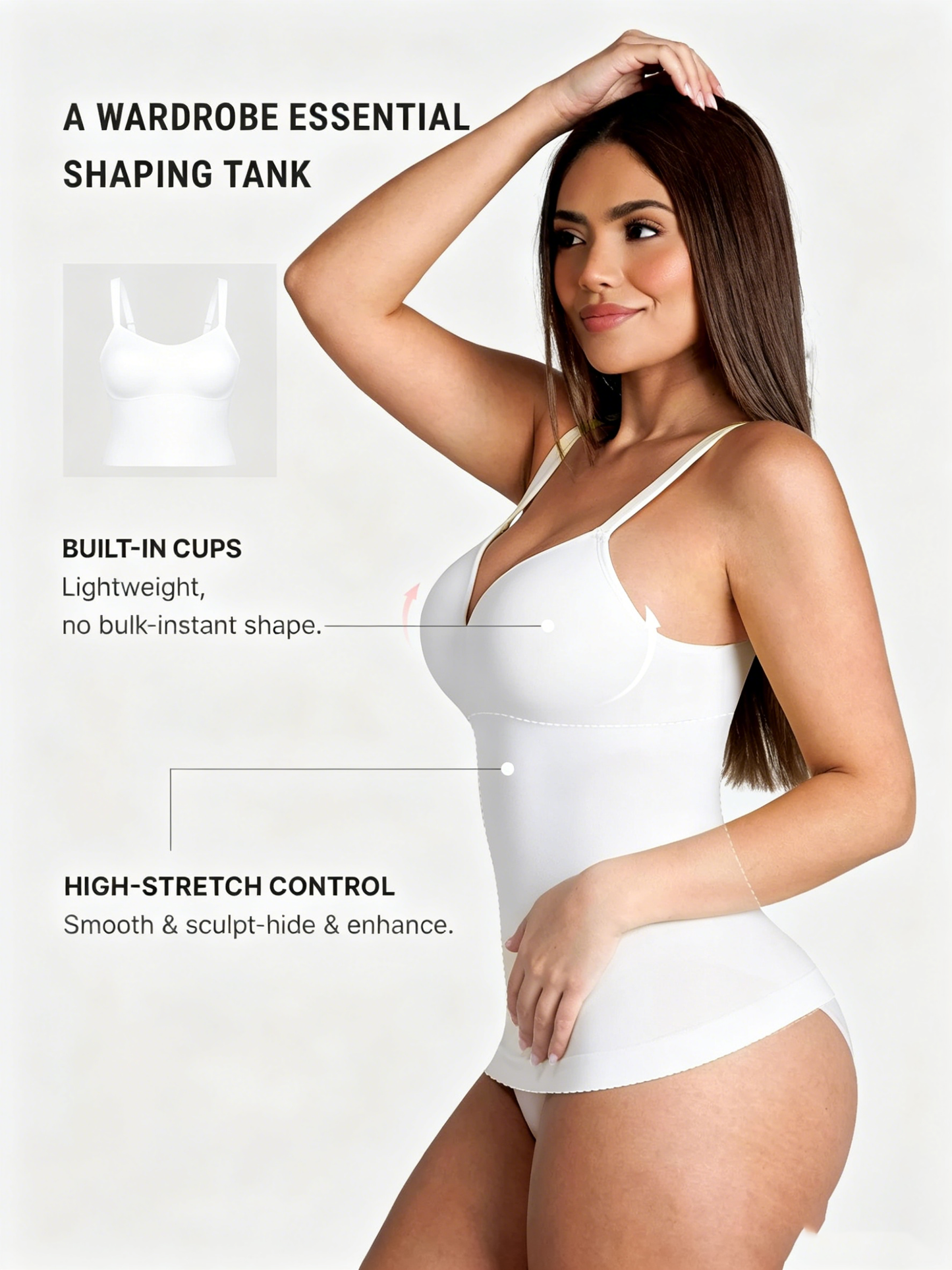 Women's Built-in-Bra Sleeveless Bodysuit