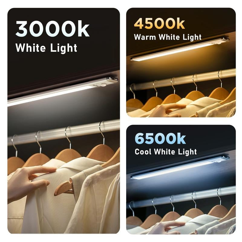 💡 Light Up the Dark | Wireless Motion Sensor Under-Cabinet LED Night Light with 1500mAh Rechargeable Battery 🌙