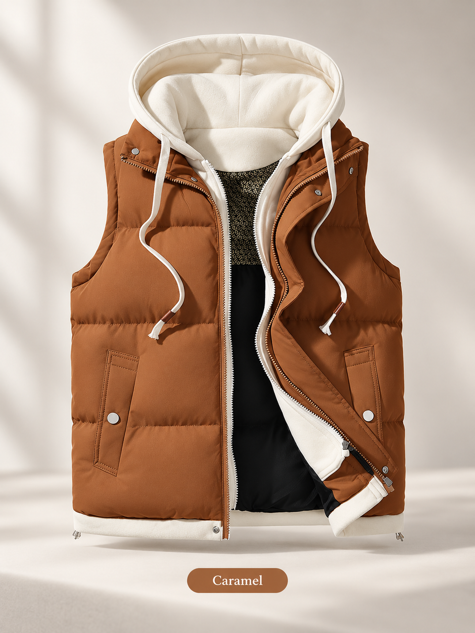🧥 Cozy 2-in-1 Couple Vest – Warm, Foldable & Chic