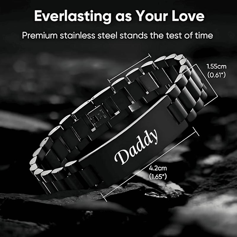 Masculine Watch Band Link Bracelet Personalized Jewelry