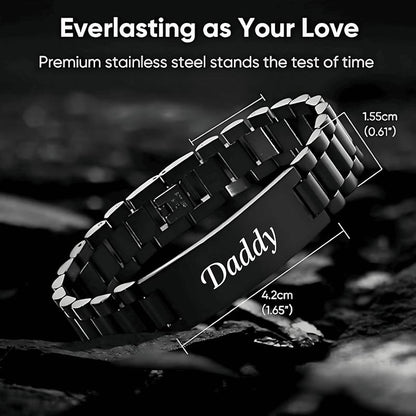 Masculine Watch Band Link Bracelet Personalized Jewelry