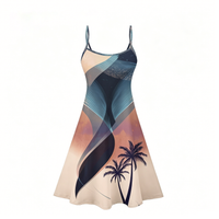 Coconut Leaf Print Sundress C