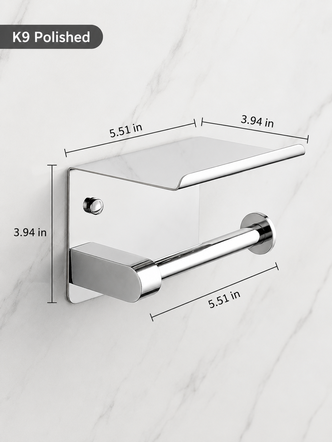🧻 2pack -2-in-1 Toilet Paper Holder with Shelf – Space-Saving Bathroom Organizer