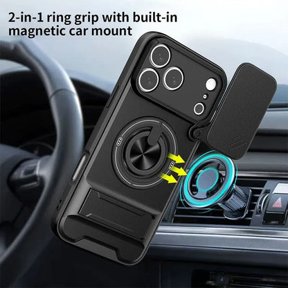 📱🛡️Mecha Push Window Magnetic Case for iPhone – Military Grade Shockproof Cover