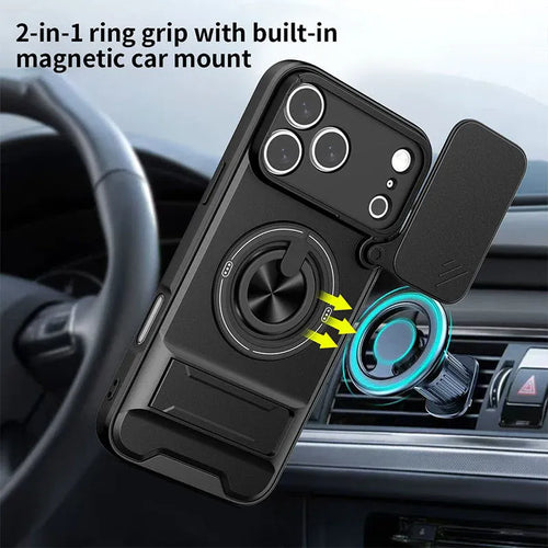 📱🛡️Mecha Push Window Magnetic Case for iPhone – Military Grade Shockproof Cover