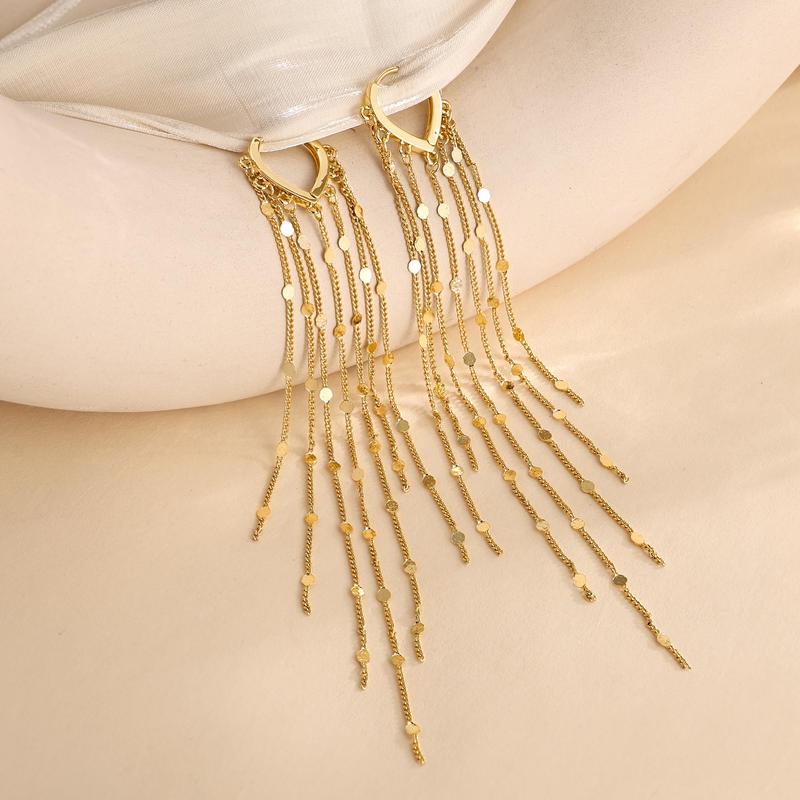 ✨14K Gold Plated Long Tassel Earrings for Women