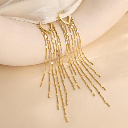 ✨14K Gold Plated Long Tassel Earrings for Women