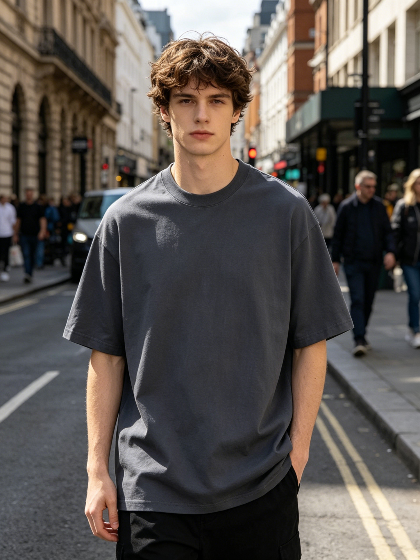 Men's Micro French Terry Oversized T-Shirt Fabric Top