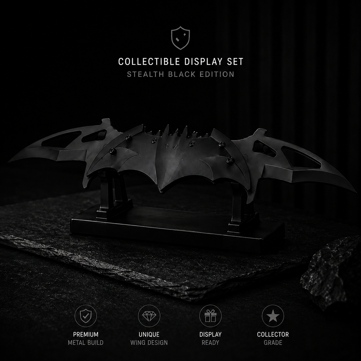 Nocturnal Wing Collectible Set – Premium Metal Display Art Piece (3 Finishes)